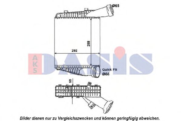 Imagine Intercooler, compresor AKS DASIS 047022N