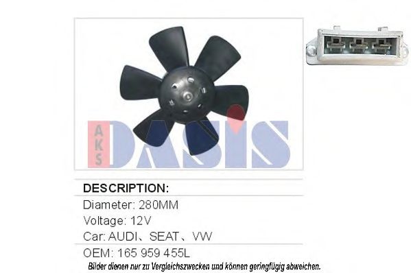 Imagine Ventilator, radiator AKS DASIS 048070N
