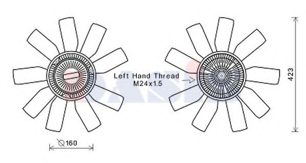 Imagine Ventilator, radiator AKS DASIS 048122N