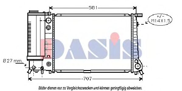 Imagine Radiator, racire motor AKS DASIS 050018N