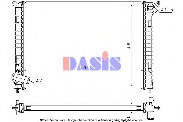 Imagine Radiator, racire motor AKS DASIS 050035N