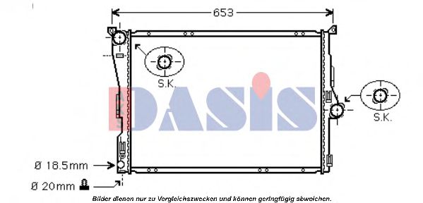 Imagine Radiator, racire motor AKS DASIS 050038N