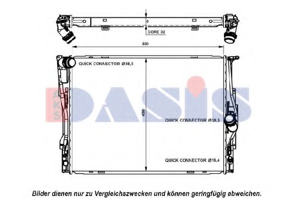 Imagine Radiator, racire motor AKS DASIS 050045N