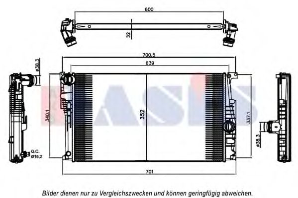 Imagine Radiator, racire motor AKS DASIS 050072N