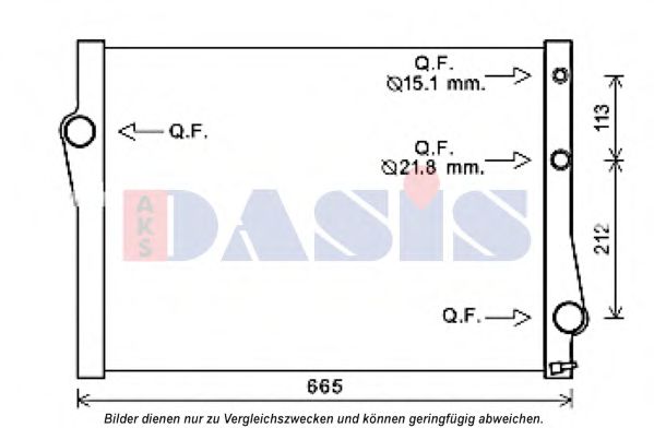 Imagine Radiator, racire motor AKS DASIS 050076N