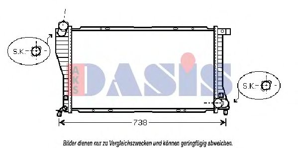 Imagine Radiator, racire motor AKS DASIS 051540N