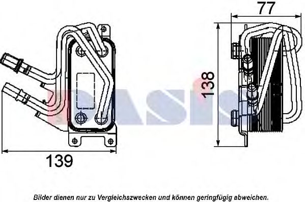 Imagine Radiator ulei, ulei motor AKS DASIS 056014N