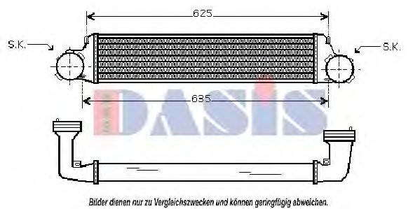 Imagine Intercooler, compresor AKS DASIS 057006N