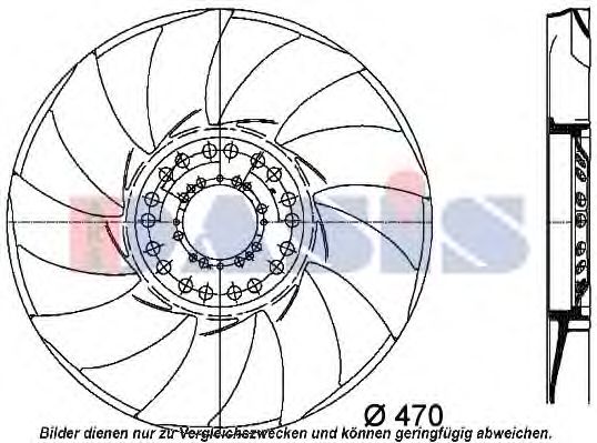 Imagine Paleta ventilator, racire motor AKS DASIS 058022N