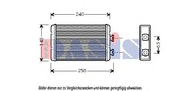 Imagine Schimbator caldura, incalzire habitaclu AKS DASIS 059003N