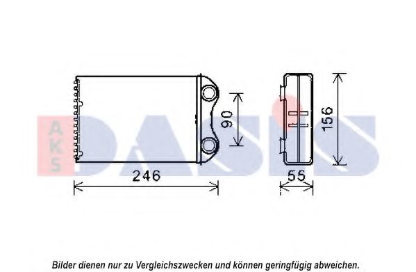 Imagine Schimbator caldura, incalzire habitaclu AKS DASIS 059015N