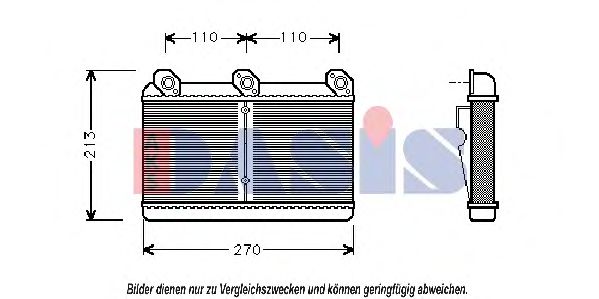 Imagine Schimbator caldura, incalzire habitaclu AKS DASIS 059120N