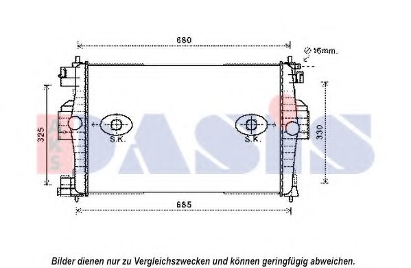 Imagine Radiator, racire motor AKS DASIS 060047N