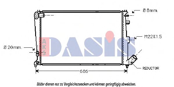 Imagine Radiator, racire motor AKS DASIS 060240N