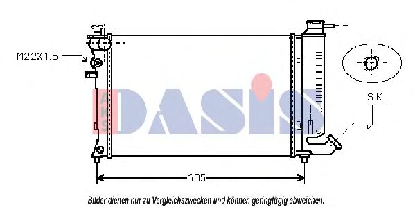 Imagine Radiator, racire motor AKS DASIS 060730N