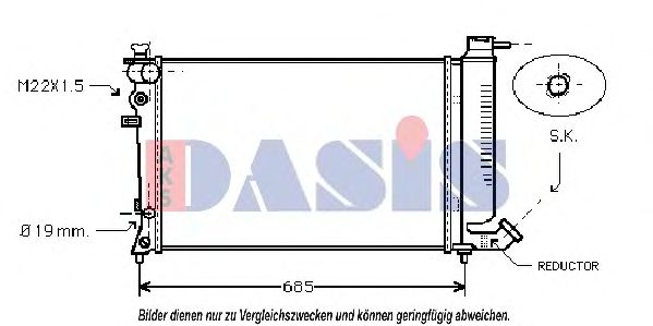 Imagine Radiator, racire motor AKS DASIS 060970N