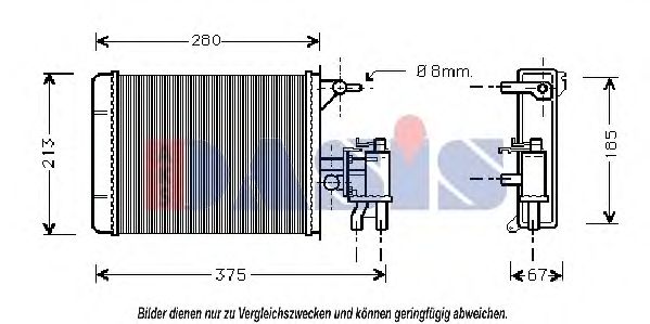 Imagine Schimbator caldura, incalzire habitaclu AKS DASIS 069110N