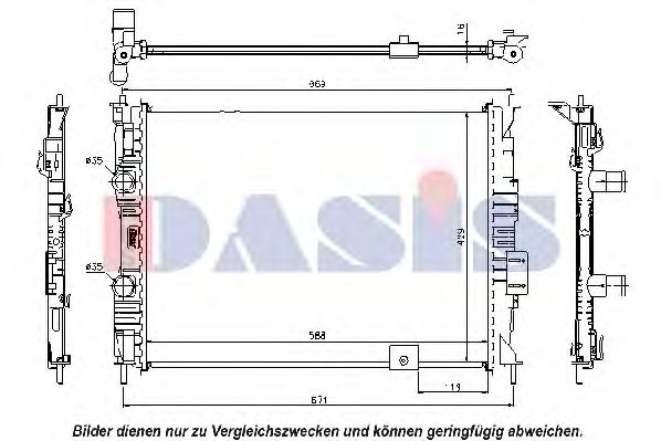 Imagine Radiator, racire motor AKS DASIS 070130N