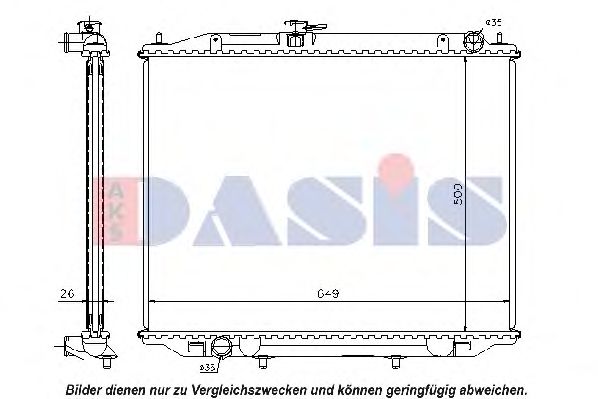 Imagine Radiator, racire motor AKS DASIS 070142N