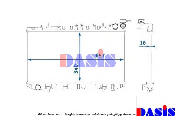 Imagine Radiator, racire motor AKS DASIS 072250N