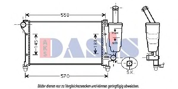 Imagine Radiator, racire motor AKS DASIS 080064N