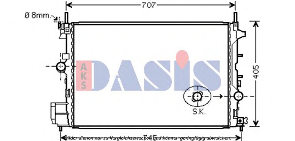 Imagine Radiator, racire motor AKS DASIS 080094N