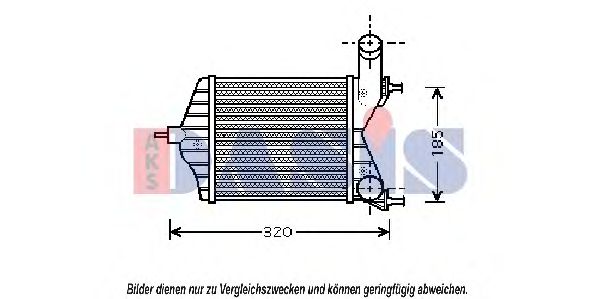 Imagine Intercooler, compresor AKS DASIS 087008N