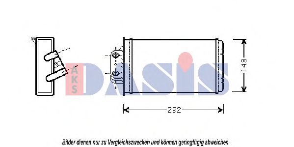 Imagine Schimbator caldura, incalzire habitaclu AKS DASIS 089015N