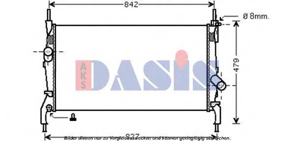 Imagine Radiator, racire motor AKS DASIS 090105N