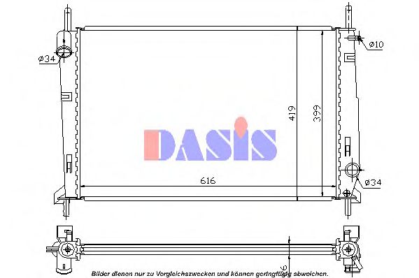 Imagine Radiator, racire motor AKS DASIS 091580N