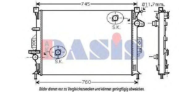 Imagine Radiator, racire motor AKS DASIS 092028N