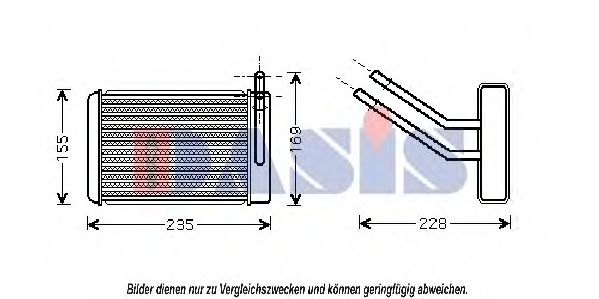 Imagine Schimbator caldura, incalzire habitaclu AKS DASIS 096004N