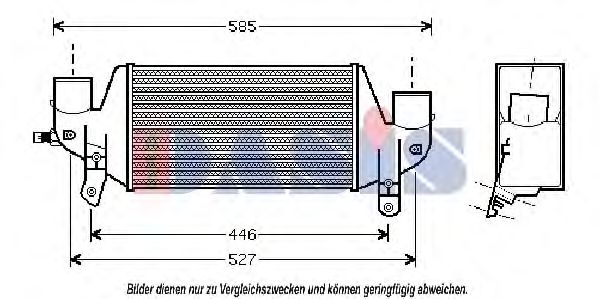 Imagine Intercooler, compresor AKS DASIS 097003N