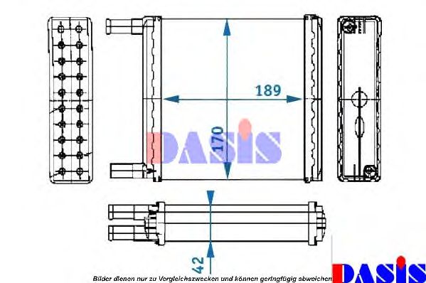 Imagine Schimbator caldura, incalzire habitaclu AKS DASIS 099020N