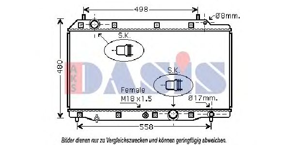 Imagine Radiator, racire motor AKS DASIS 100064N