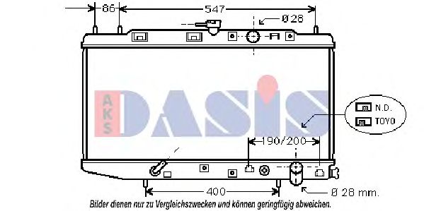 Imagine Radiator, racire motor AKS DASIS 100332N