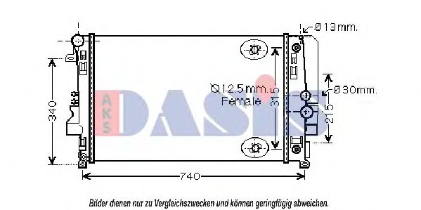 Imagine Radiator, racire motor AKS DASIS 120047N