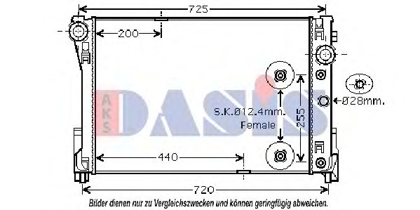 Imagine Radiator, racire motor AKS DASIS 120051N