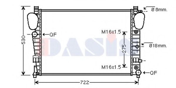 Imagine Radiator, racire motor AKS DASIS 122890N