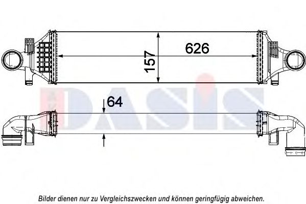 Imagine Intercooler, compresor AKS DASIS 127022N