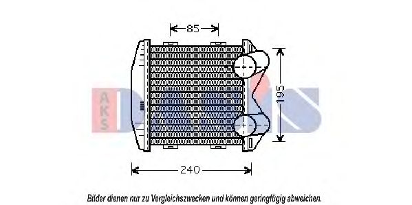 Imagine Intercooler, compresor AKS DASIS 127110N