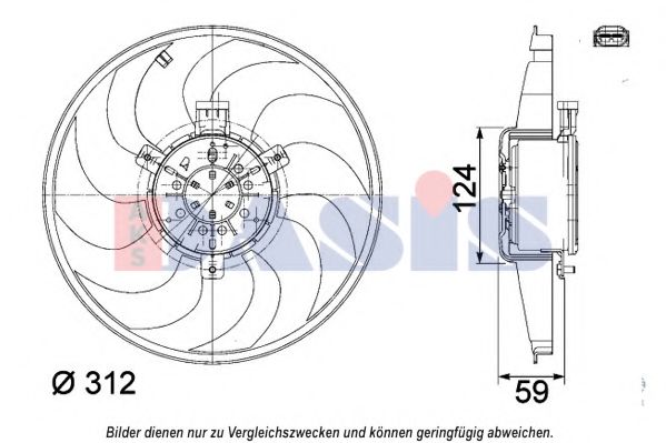 Imagine Ventilator, radiator AKS DASIS 128177N