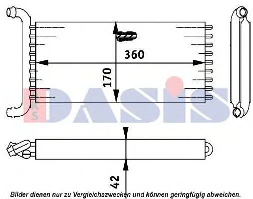 Imagine Schimbator caldura, incalzire habitaclu AKS DASIS 129013N