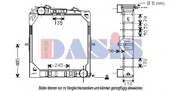 Imagine Radiator, racire motor AKS DASIS 130005N