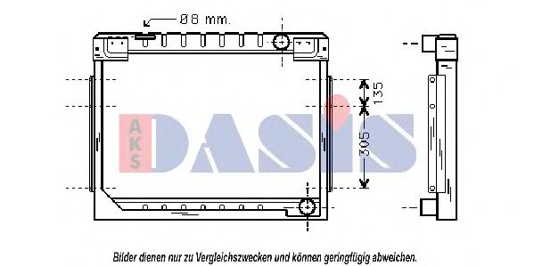 Imagine Radiator, racire motor AKS DASIS 130006N