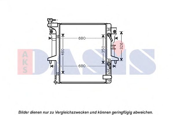 Imagine Radiator, racire motor AKS DASIS 140101N