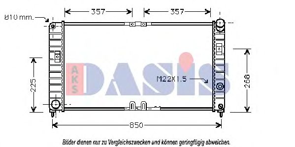 Radiator, racire motor AKS DASIS 150017N