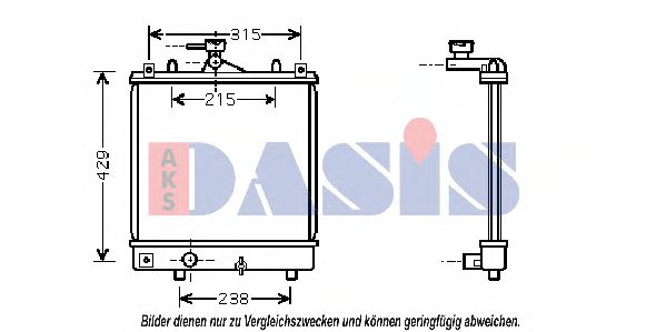 Imagine Radiator, racire motor AKS DASIS 150023N