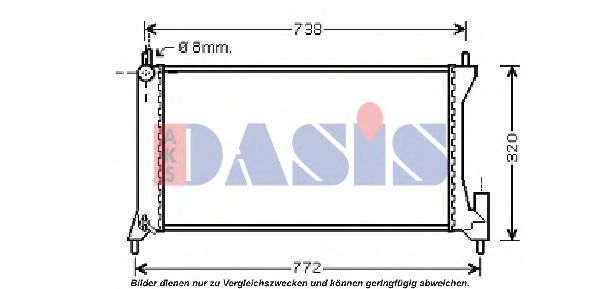 Imagine Radiator, racire motor AKS DASIS 150075N