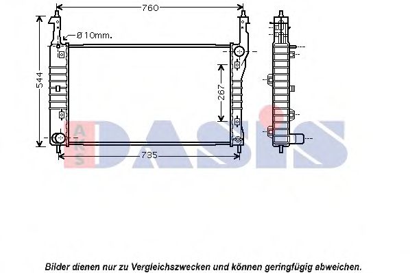 Imagine Radiator, racire motor AKS DASIS 150077N